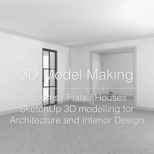 SketchUp 3D model making services for interior design