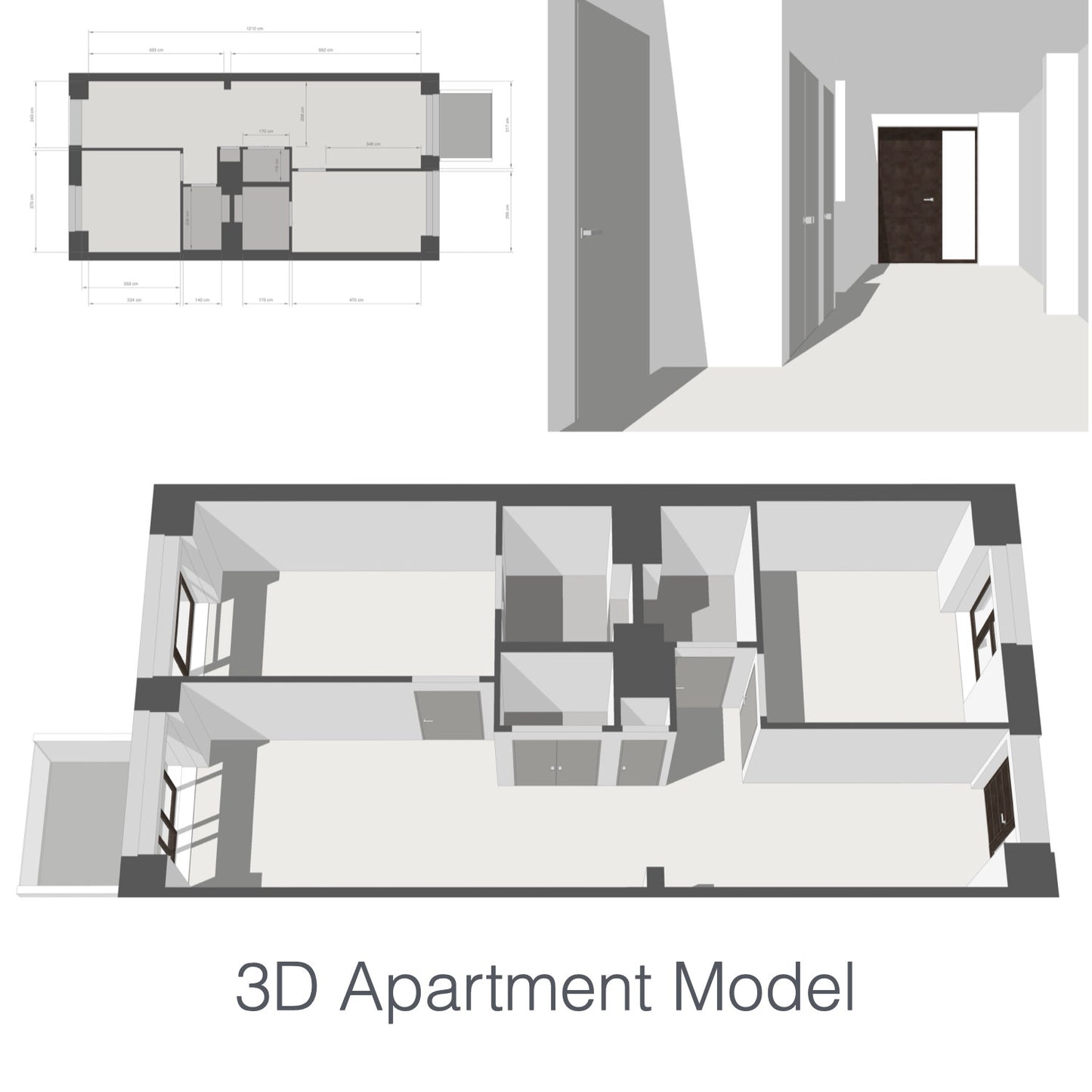 SketchUp 3D model making services for interior design