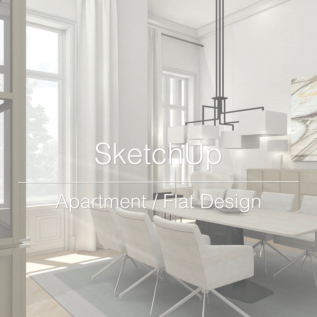 SketchUp 3D model services for interior design