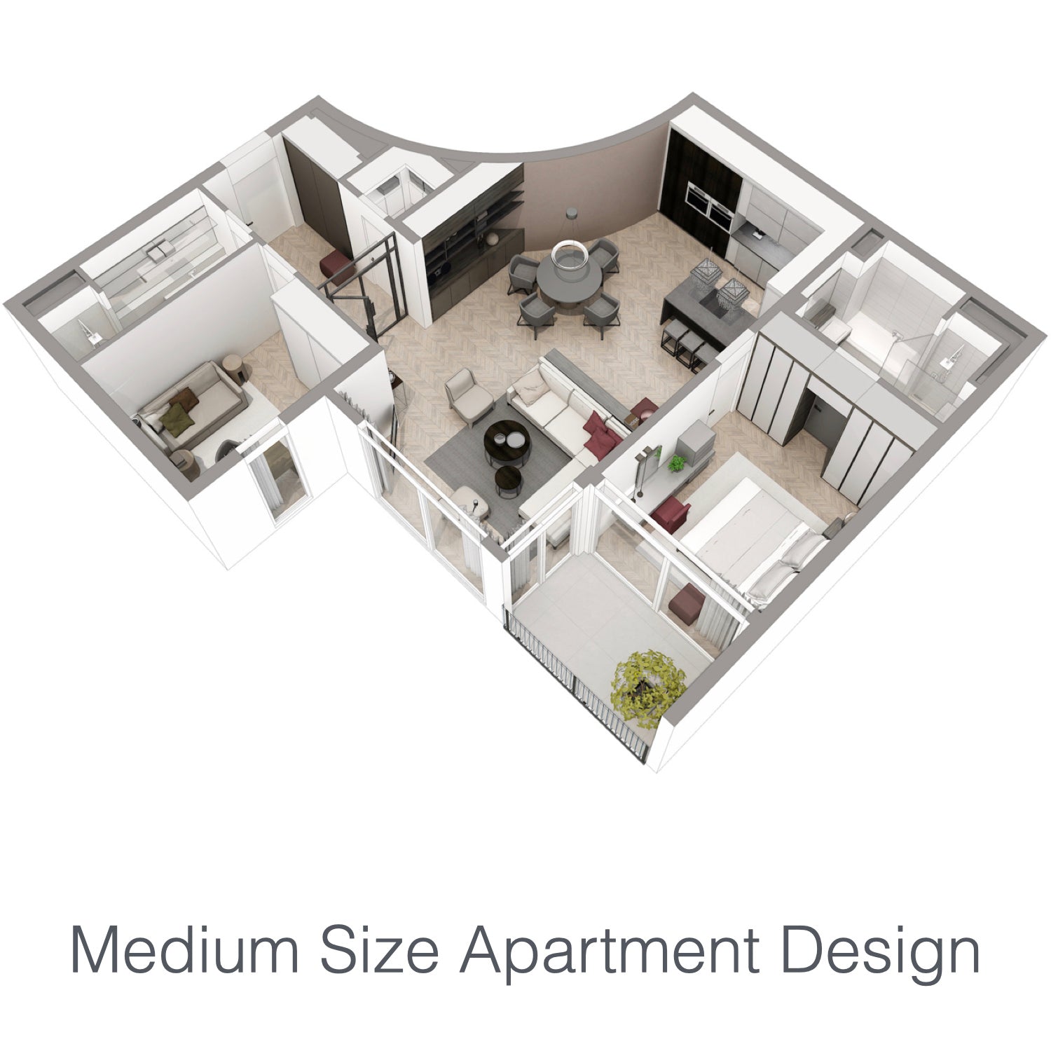 3D Apartment Design in SketchUp